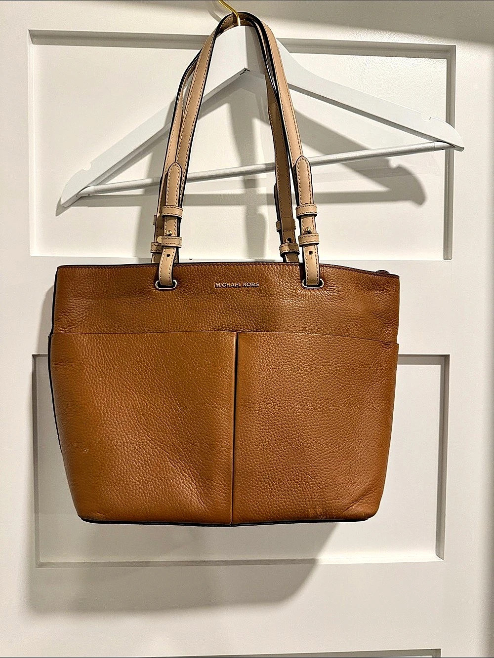 Michael Kors Jet Set Travel Medium Double Pocket Tote Brown & Tan